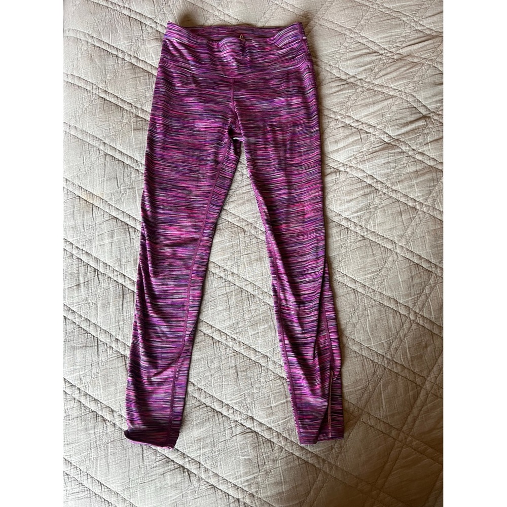 Prana fleece lined striped legging size small